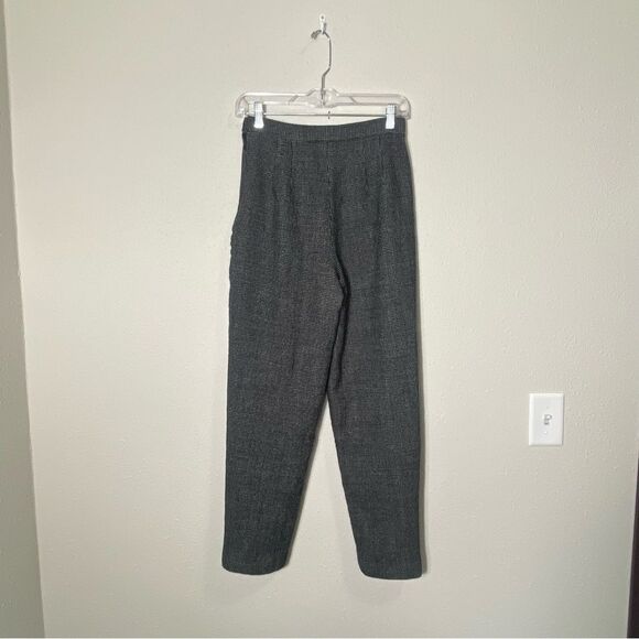Vintage Talbots 100% Wool Fully Lined Checkered Trousers Women's Size 8 - Picture 9 of 10